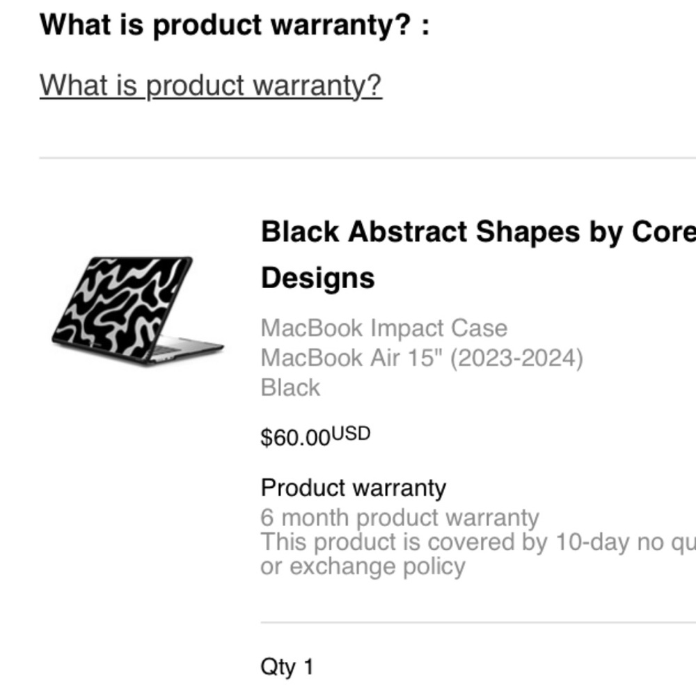 Casetify Black Abstract MacBook Impact Case
